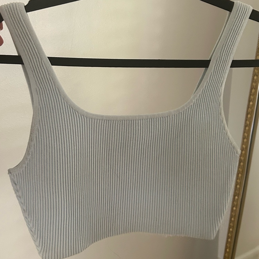 Babaton Ribbed Tank Top - Light Gray